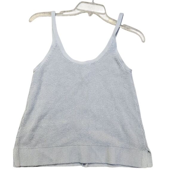 Abercrombie and Fitch blue button front ribbed knit tank Sz XS - Picture 2 of 7